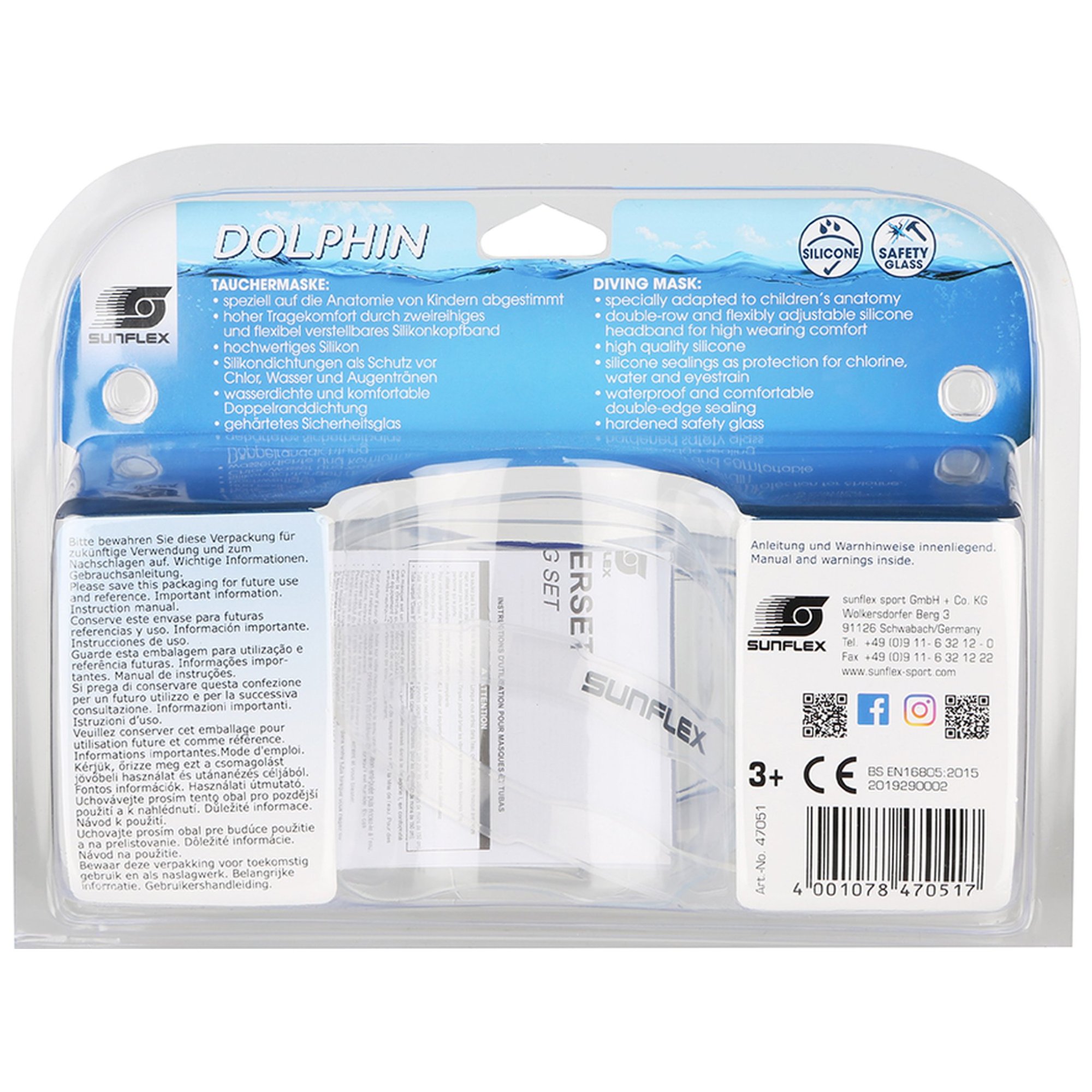 sunflex Tauchermaske Dolphin