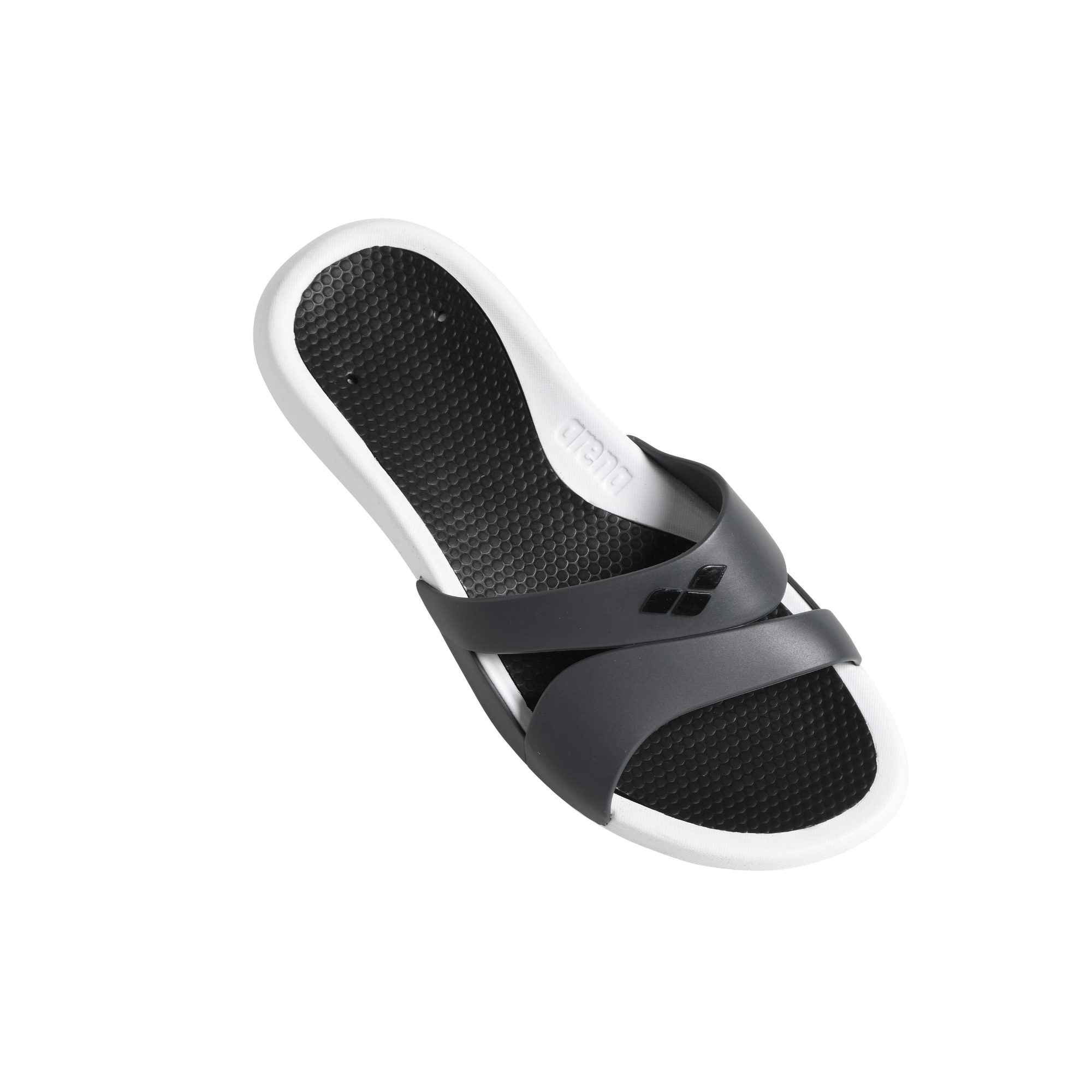arena Pantolette Nina white-dark grey-black 38