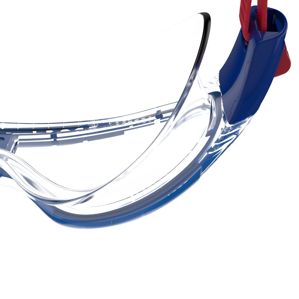 Speedo Biofuse Rift Junior Lava Red/Beautiful Blue/Clear