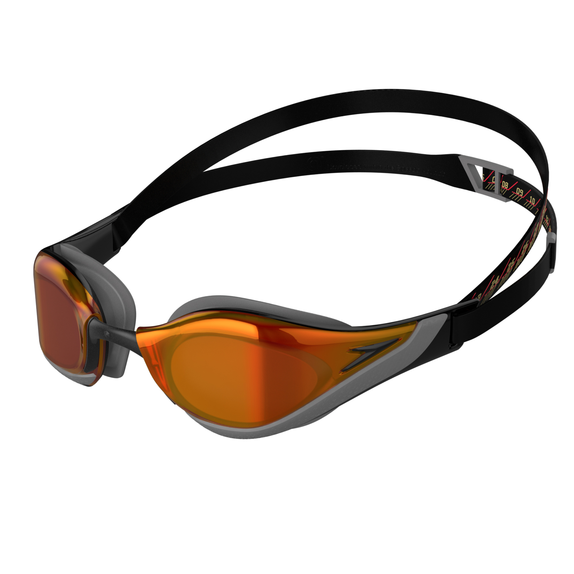 Speedo Fastskin Pure Focus Mirror Black/Cool Grey/Fire Gold