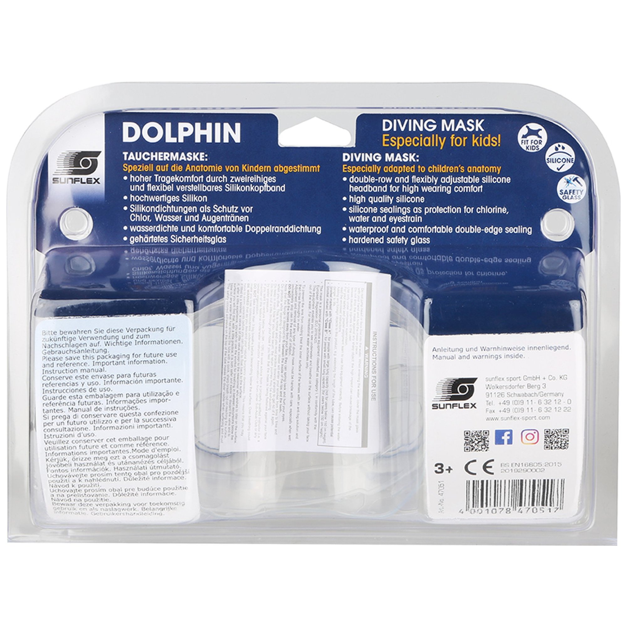 sunflex Tauchermaske Dolphin